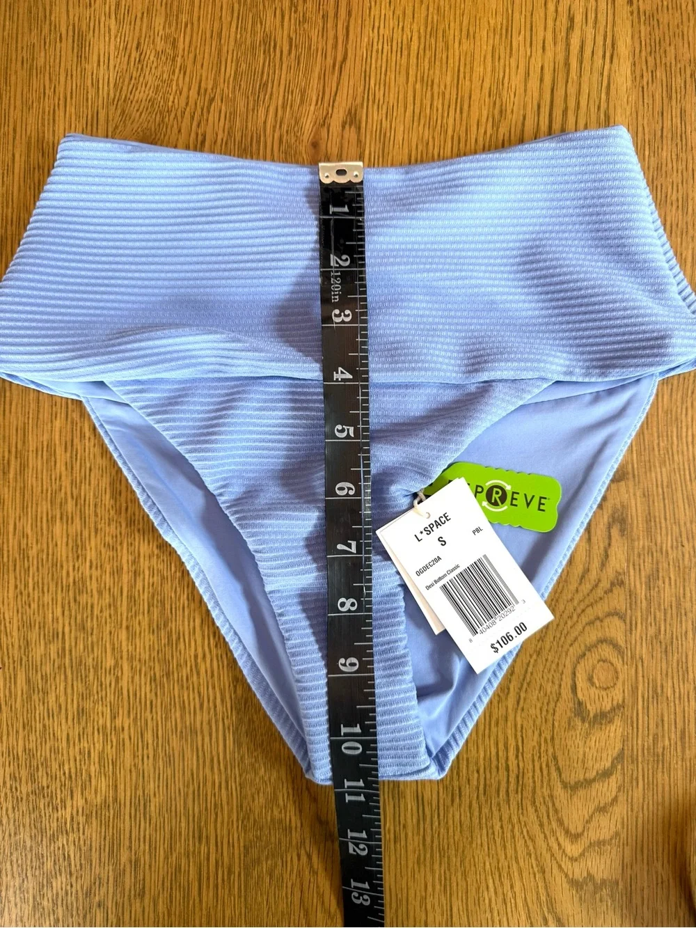 L*Space for Anthropologie Desi Bikini Bottom Lt Blue High Rise Size XS & S NWT